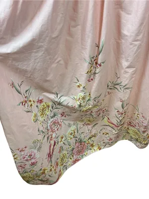 Joie Bridgerton Cottagecore Pink Floral Midi Dress Tie Shoulder Tea Party XL NWT thumbnail 5