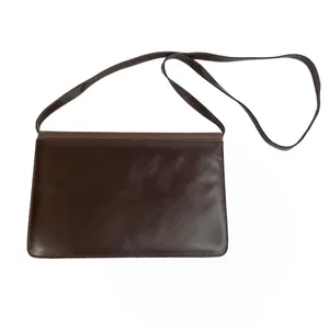 Brown Faux Leather & Suede Patchwork Front Shoulder Purse Bag thumbnail 6