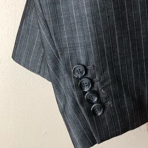 LOFT | Gray Pinstriped Wool Blend Blazer Sz 10 thumbnail 6