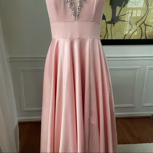 Glow Pink Princess Prom Drew Formal Gown Rhinestone 10 thumbnail 6