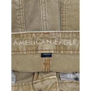 American Eagle Mom Straight Jean Tan Corduroy High Waisted Pants Womens Size 6 R thumbnail 3
