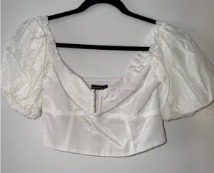 Abercrombie Puff Sleeve Sweetheart Top thumbnail 1