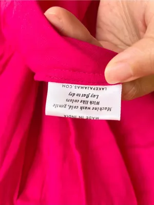 LAKE NWT Gauze Caftan Heatwave Fuchsia Pink Cotton Maxi Dress XL Resort Wear thumbnail 5