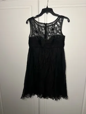 Y2K Vintage Dolce Jovani Silk Beaded Lace Cocktail Dress thumbnail 9