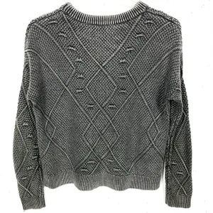 Rails Womens Lisette Vintage Black Textured Sweater Cropped Crewneck Size XS thumbnail 4