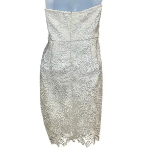 MM Couture Miss Me White‎ Strapless Lace Mini Dress Medium Wedding Cocktail thumbnail 3