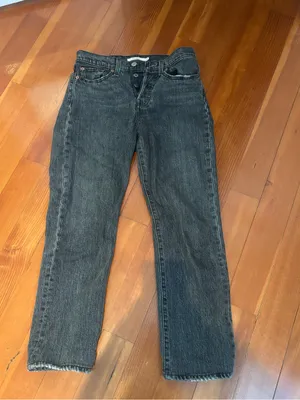 Levi’s Wedgie Straight Leg Denim Jeans in Black 25 thumbnail 3