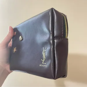 YSL Yves Saint Laurent Faux Leather VIP Exclusive Beauty Cosmetic Bag thumbnail 3