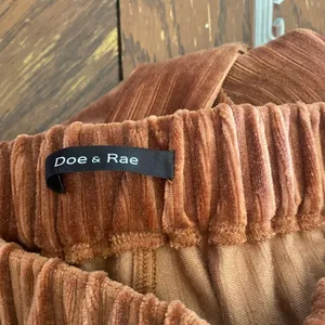 Doe & Rae Corduroy Wide Leg Pants Drawstring Copper thumbnail 4