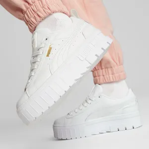 Puma Women's White Leather‎ Mayze Classic Sneakers Size 7 thumbnail 1
