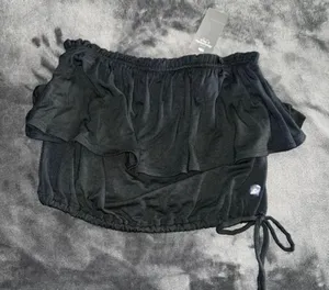 NWT Abercrombie & fitch ruffle crop top‎ xs thumbnail 1