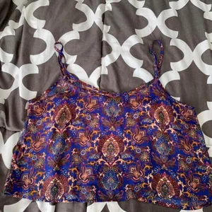 Forever 21 crop top small tank‎ summer spring beach light whimsy boho thumbnail 3