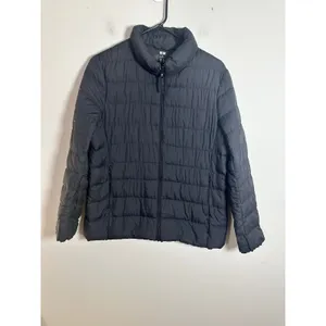 Uniqlo Women Ultra Light Down Jacket Black Full Zip Puffer XL 211-409112 thumbnail 2
