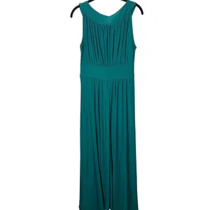 SANDIVA Teal Beaded Neckline Maxi Dress Women's Size M Sleeveless Empire Waist thumbnail 5