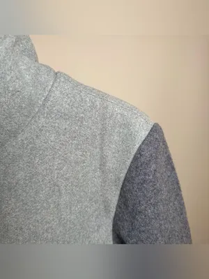 Isaac Mizrahi Live! Colorblock Peacoat Blue Grey Size Medium M Winter Jacket thumbnail 2