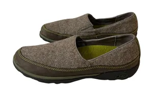 Chacos Sloan Slip On Shoes Women 7.5 Wool Leather Comfort Loafer Sandstone Citron thumbnail 1