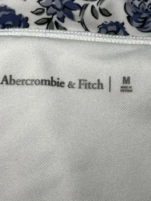 Abercrombie & Fitch Bikini Swimsuit Womens Medium White Floral Triangle Halter thumbnail 6