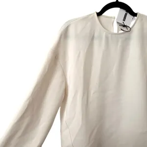 SAINT‎ ART Paris Crepe Blouse Ivory NWT Medium thumbnail 3