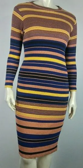 ASOS‎ Stripe Long Sleeve Dress Size US 4 thumbnail 1