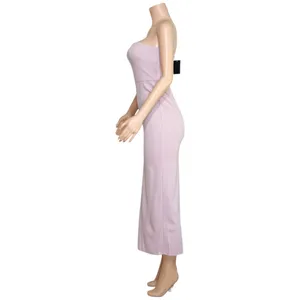 NBD Dream High Slit Strapless Gown, Lilac, Medium thumbnail 7