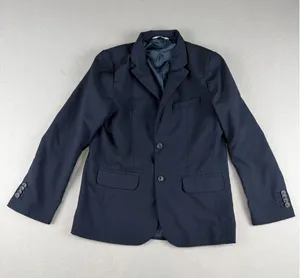 Cat & Jack Navy Blue Two Button Blazer Jacket Polka Dot Lining Size 14 thumbnail 1