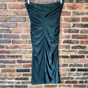 NWOT Lulu's Gorgeous Reputation Green Strapless Ruched Midi Dress Women's Large thumbnail 9