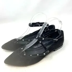 Rebecca Minkoff Faye Black Suede Studded‎ Pointed Toe Flats Size US 7.5 thumbnail 6