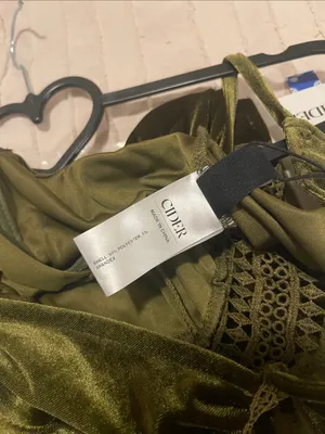 Cider velvet green jumpsuit size small NWT #28 thumbnail 6