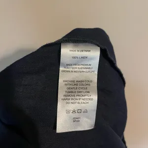 Quince European Linen Tapered Pull On Ankle Pants Navy Blue M thumbnail 8