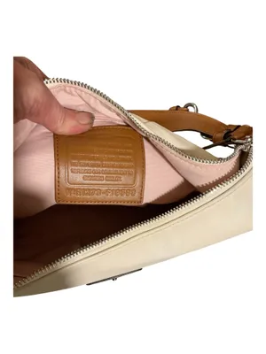 Coach Soho Leather Shoulder Bag Cream Nutmeg Brown Flap Buckle F19580 never used thumbnail 4
