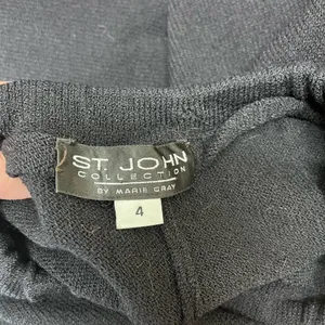 St.John black knit wide leg pants with pleats size 4‎ thumbnail 5