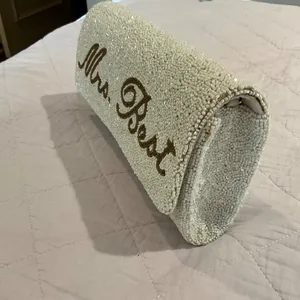 PRETTY ROBES Custom Hand Beaded Clutch Bridal Wedding Bride Bag thumbnail 12