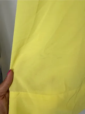 Miss Circle Paradise High Slit Yellow Chiffon Maxi Dress XS thumbnail 8
