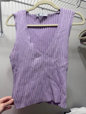 ZARA Purple Sweater Tank thumbnail 1