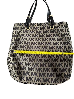 MICHAEL KORS Black Logo Shoulder Tote Bag thumbnail 5