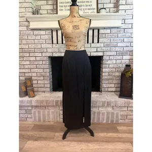 LPA Silk Midi Skirt Women Size M Black Side Slit‎ Satin Minimalist Chic thumbnail 8