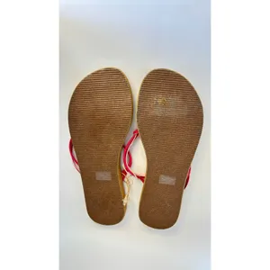 Guess Draper T strap G bling red patent faux leather flip flops sandals sz10 thumbnail 3