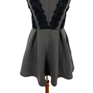 Altar'd State Dress Medium Gray Sleeveless Fit Flare Cottagecore thumbnail 4