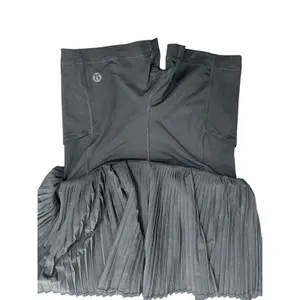 Lululemon Tiered Pleats High Rise Tennis Skirt Skort Women's Black 6 thumbnail 5