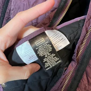 Hunter Original Women's Quilted Jacket Plum Purple Gold Zip Puffer Coat Medium thumbnail 7