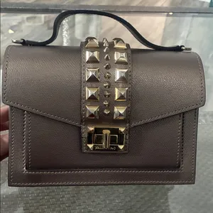 Mario Valentino Pewter Studded Mini Handbag thumbnail 1