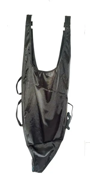 Motel Rocks Black Shiny Scoop Neck Bodysuit thumbnail 1
