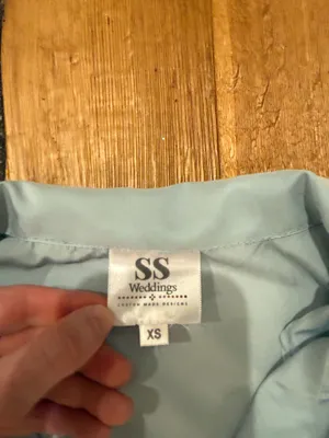 Blue Satin Bridesmaid PJs Size XS thumbnail 3