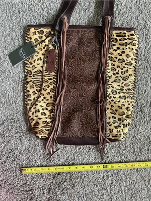 Myra Bag Golden Studs Leopard Animal Print Shoulder Bag Brown/Beige Zip Medium thumbnail 3