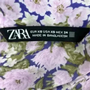 Zara Women's XS Floral Satin‎ Mini Dress Long Sleeve Multicolor Lilac Casual thumbnail 7