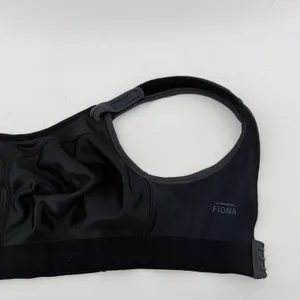 Brooks Moving Comfort Fiona Wireless Sports Bra Black Gray 30D Hook Loop 350064 thumbnail 7