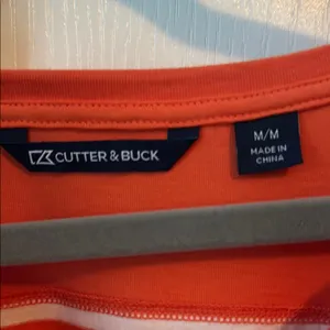 Cutter and Buck Clemson Orange and White Striped 3/4 Sleeve Top M PRICE DROP!!! thumbnail 2