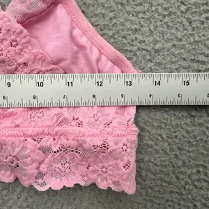 NWT‎ Aerie Lace Bralette Pink Unlined Romantic Racerback Women's Large thumbnail 5