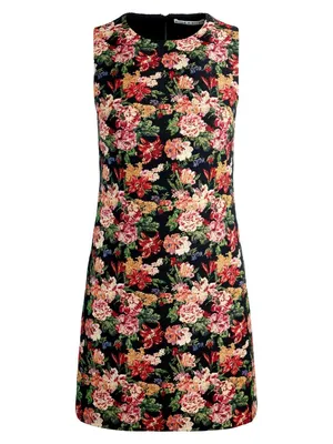 NWT Alice + Olivia Coley in Floral Jacquard Tapestry Slim Mini Dress 14 thumbnail 3