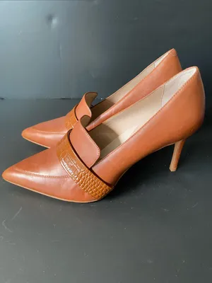 Banana Republic Leather Madison 12 Hour Loafer Pumps Tan Size 10 thumbnail 2